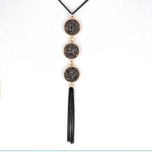 Sale! Black Tassel Necklace